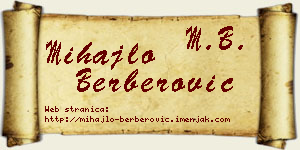 Mihajlo Berberović vizit kartica